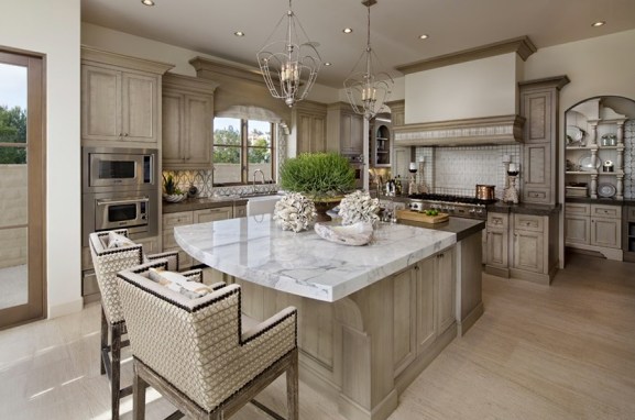 taupe kitchen